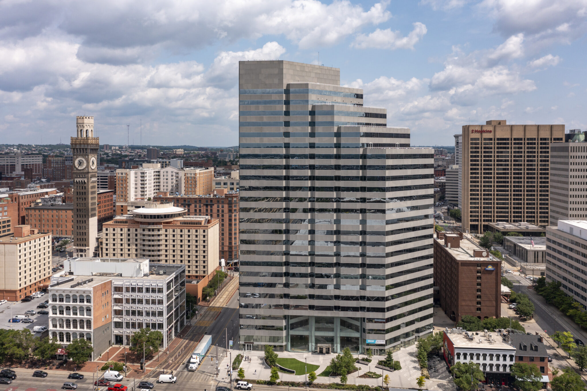 Drone aerial Image of 250 W Pratt Street in Baltimore MD by Jeffrey Sauers